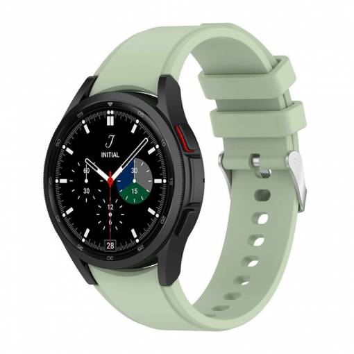 Foto - Curea din silicon eses pentru Samsung Galaxy Watch 4, 5, 6, 7 - Verde deschis, 20 mm