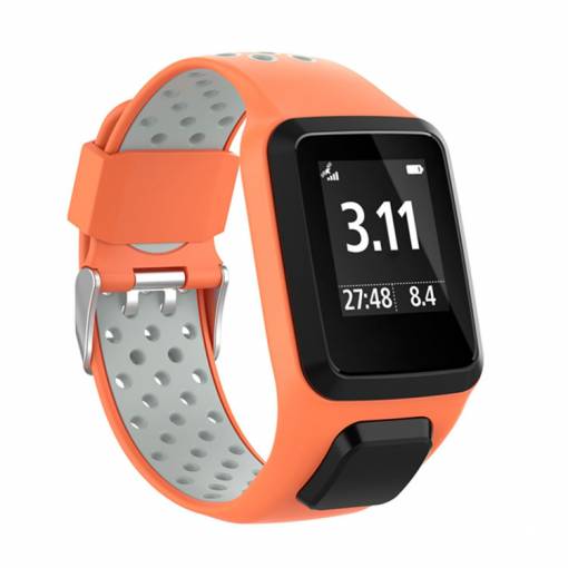 Foto - Curea din silicon eses pentru TomTom - Gri portocaliu