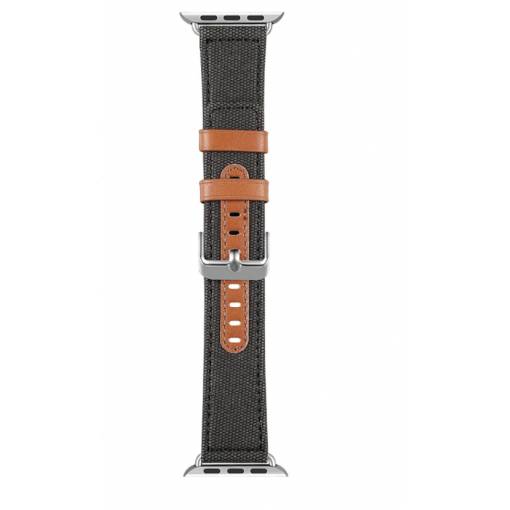 Foto - Curea formala din piele eses pentru Apple Watch - Neagra 38mm, 40mm, 41mm