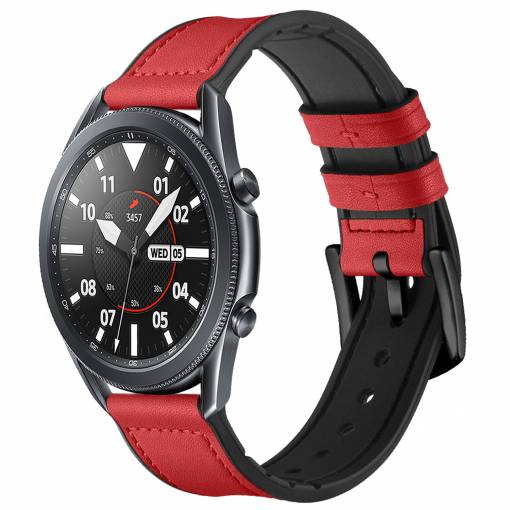 Foto - Curea din piele eses Sport - Rosie, 22 mm