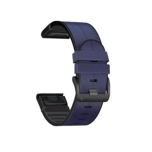 Foto - Curea sport din piele eses pentru Garmin - Albastru închis, QuickFit 26 mm