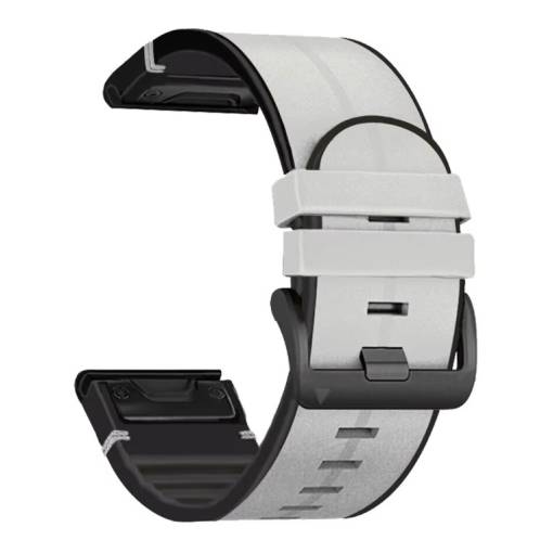 Foto - Curea sport din piele eses pentru Garmin - Gri deschis, QuickFit 26 mm