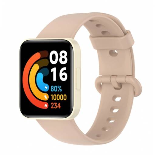 Foto - Curea din silicon eses pentru Xiaomi Redmi Watch 2 - Bej