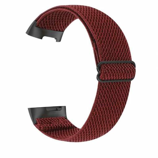 Foto - Curea elastică eses pentru Fitbit Charge 5 și 6 - Bordeaux