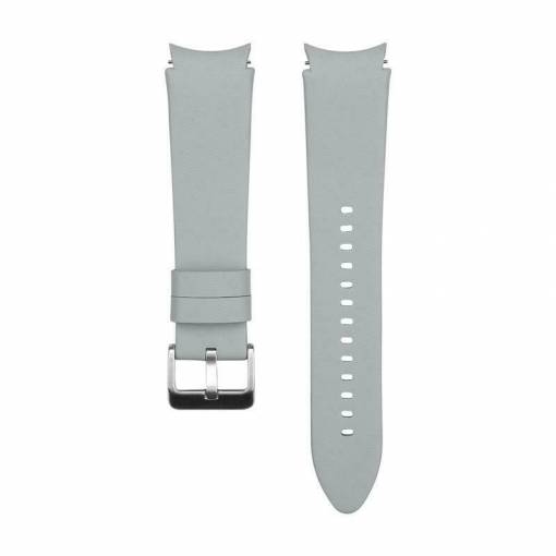 Foto - eses Curea din piele pentru Samsung Galaxy Watch 4, 5, 6, 7 - Gri, 20 mm