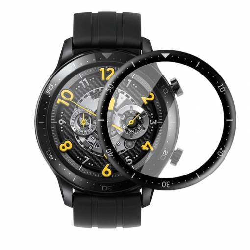Foto - Folie de protecție cu margine neagră pentru Realme Watch S Pro