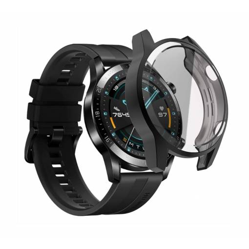 Foto - Husă de protecție pentru Huawei Watch GT 2 - Neagră, 46 mm