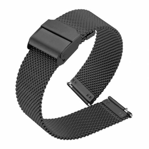 Foto - Mâner Milanese Eses cu cataramă - Negru, 20 mm