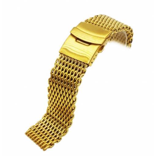 Foto - eses Milánský tah se sponou masivní - Zlatý, 22 mm