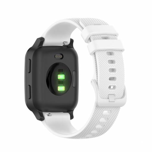 Foto - Curea din silicon cu eliberare rapidă eses pentru Garmin - Albă, 20 mm
