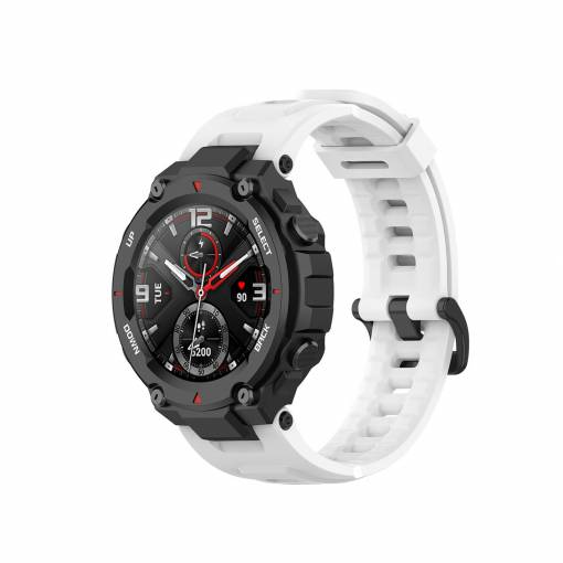 Foto - Curea din silicon eses pentru Xiaomi Amazfit T-Rex - Albă