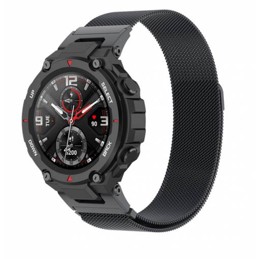 Foto - Brățară milaneză pentru Xiaomi Amazfit T-Rex - Neagră