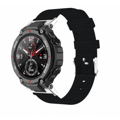 Foto - Curea din nailon eses pentru Xiaomi Amazfit T-Rex - Negru