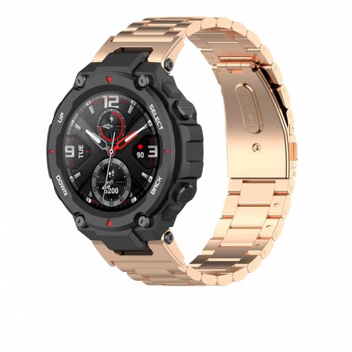 Foto - Brățară metalică pentru Xiaomi Amazfit T-Rex - Roz Aurie