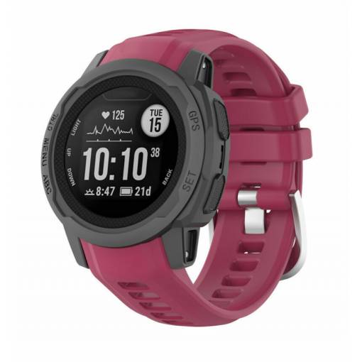 Foto - Curea din silicon eses pentru Garmin Instinct 2S - Vișiniu