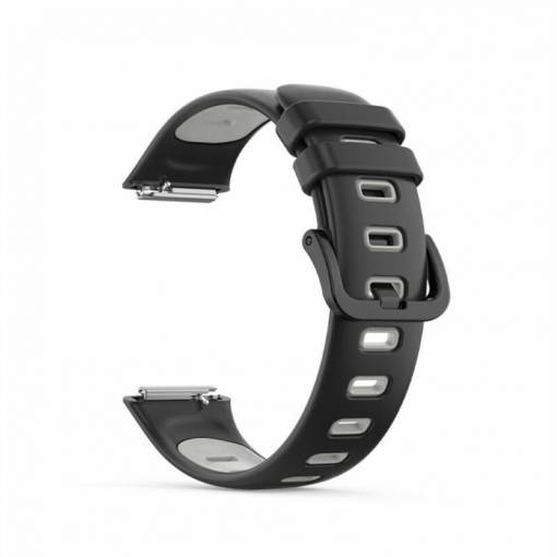 Foto - Curea sport din silicon eses pentru Huawei Band 7 - Negru Gri