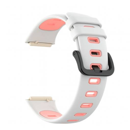 Foto - Curea sport din silicon eses pentru Huawei Band 7 - Alb roz