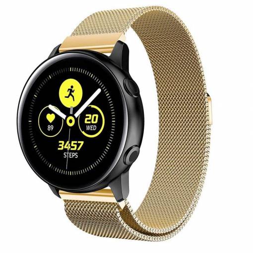 Foto - Curea Milanese cu eliberare rapidă pentru Garmin - Auriu, 20 mm