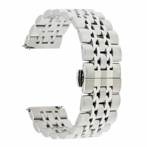 Foto - Curea metalică cu eliberare rapidă Eses pentru Garmin - Argintie, 20 mm