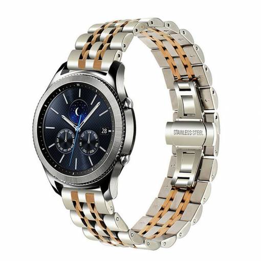 Foto - Curea metalică cu eliberare rapidă eses pentru Garmin - Argintiu-roz, 20 mm