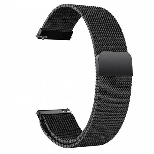Foto - Curea Milanese cu eliberare rapidă pentru Garmin - Neagră, 22 mm