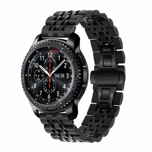 Foto - Curea cu eliberare rapidă Metal Link de la eses pentru Garmin - Neagră, 22 mm