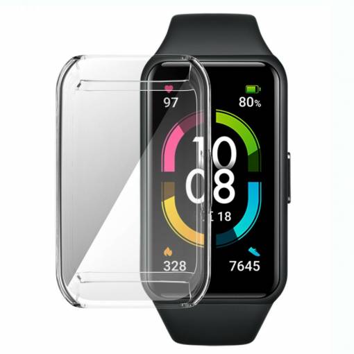 Foto - Husă de protecție pentru Huawei Band 6, 7 și Honor Band 6 - Transparentă