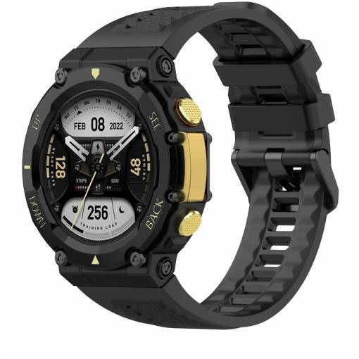 Foto - Curea din silicon eses pentru Xiaomi Amazfit T-Rex 2 - Negru