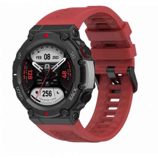 Foto - Curea din silicon eses pentru Xiaomi Amazfit T-Rex 2 - Roșie