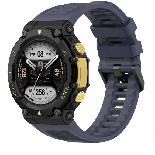 Foto - Brățară de silicon pentru Amazfit T-Rex 2 - Albastru închis