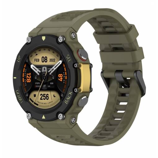 Foto - Curea din silicon eses pentru Xiaomi Amazfit T-Rex 2 - Kaki