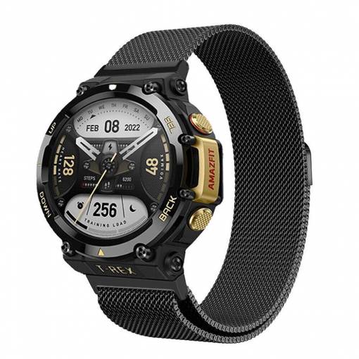 Foto - eses Brățară milaneză pentru Xiaomi Amazfit T-Rex 2 - Neagră