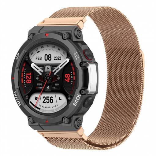 Foto - eses Brățară milaneză pentru Xiaomi Amazfit T-Rex 2 - Roz auriu