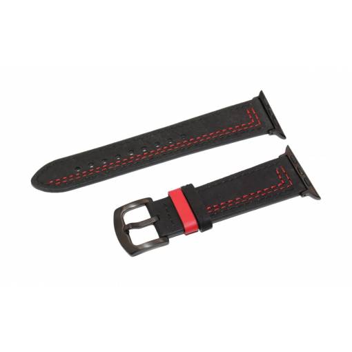 Neagră cu model roșu 38mm, 40mm, 41mm