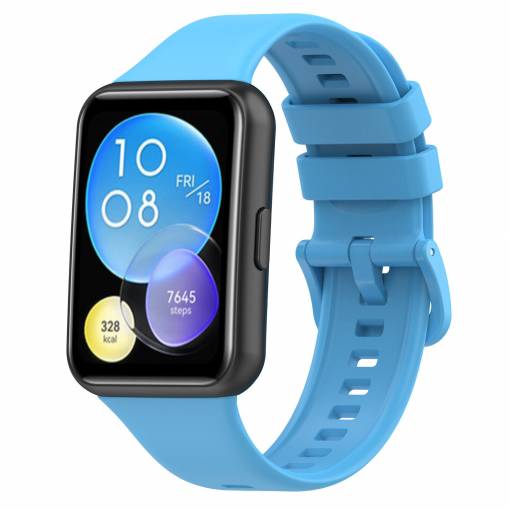Foto - Curea din silicon eses pentru Huawei Watch Fit 2 - Albastru deschis