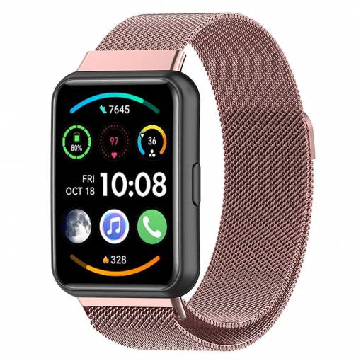 Foto - Bucla milaneză eses pentru Huawei Watch Fit 2 - Roz