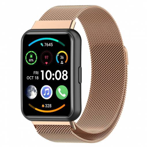 Foto - Brățara milaneză pentru Huawei Watch Fit 2 - Auriu roz