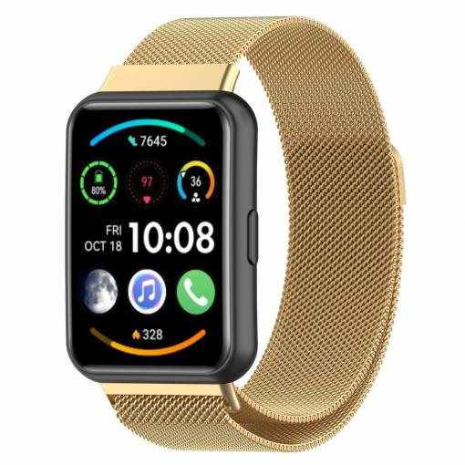 Foto - Curea milaneză eses pentru Huawei Watch Fit 2 - Auriu