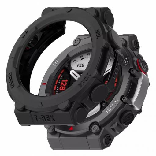 Foto - Ramă din silicon pentru Amazfit T-Rex 2 - Neagră