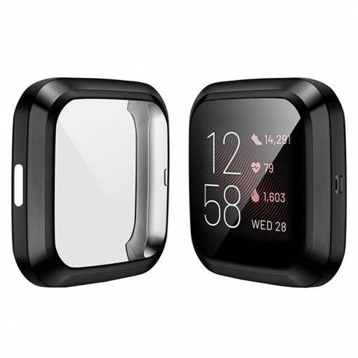 Foto - Husă din silicon pentru Fitbit Versa Lite - Neagră