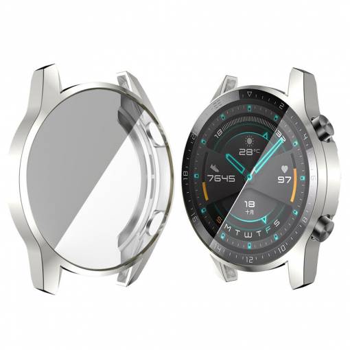 Foto - Husă din silicon pentru Huawei Watch GT2 46 mm - Argintie