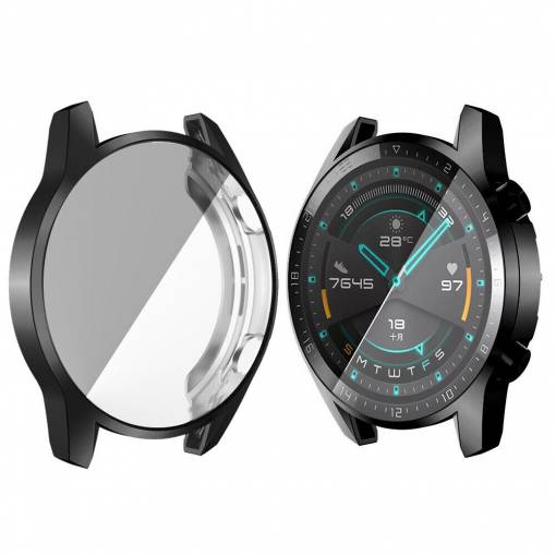 Foto - Husă din silicon pentru Huawei Watch GT2 46 mm - Negru