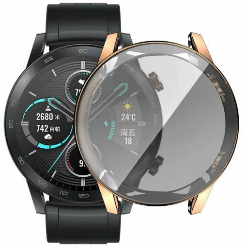 Foto - Cască din silicon pentru Honor Watch Magic 2 46 mm - Roz auriu