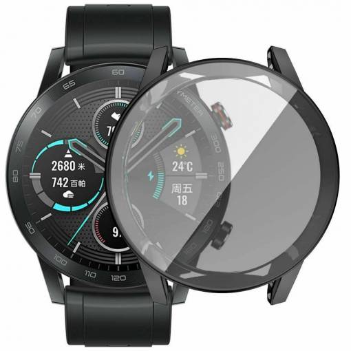 Foto - Cască din silicon pentru Honor Watch Magic 2 46 mm - Neagră