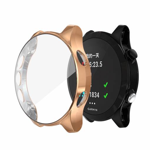 Foto - Husă din silicon pentru Garmin Forerunner 935 - Auriu roz