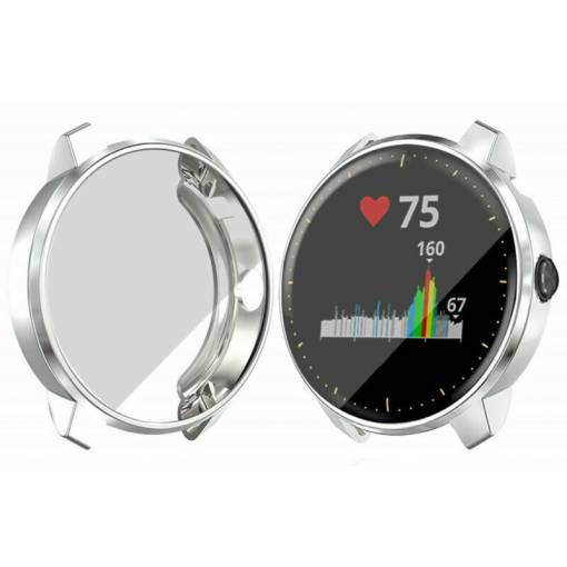 Foto - Husă din silicon pentru Garmin Vivoactive 3 Music - Argintie
