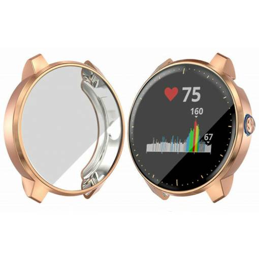 Foto - Husă din silicon pentru Garmin Vivoactive 3 Music - Auriu roz