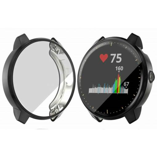 Foto - Husă din silicon pentru Garmin Vivoactive 3 Music - Neagră