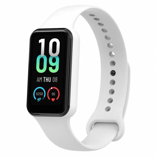 Foto - Curea din silicon eses pentru Amazfit Band 7 - Alb