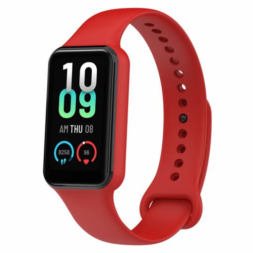 Foto - Curea din silicon eses pentru Amazfit Band 7 - Roșu